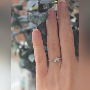 1 pcs 925 silver CZ solitaire